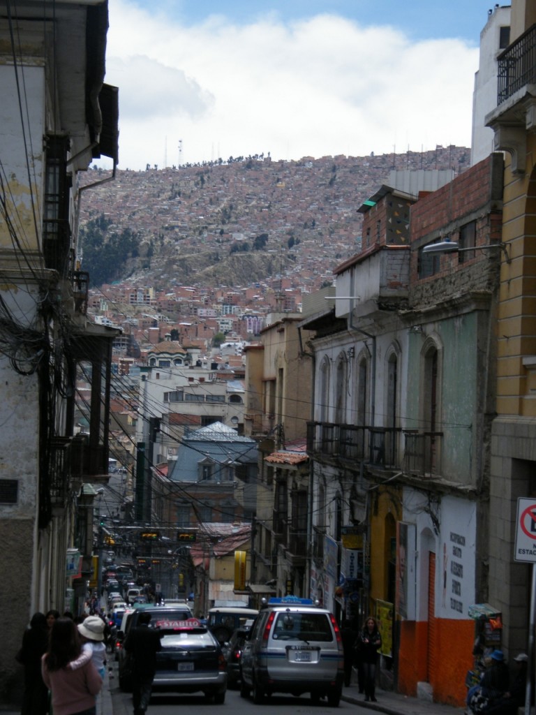 calles de la Paz en Bolivia 